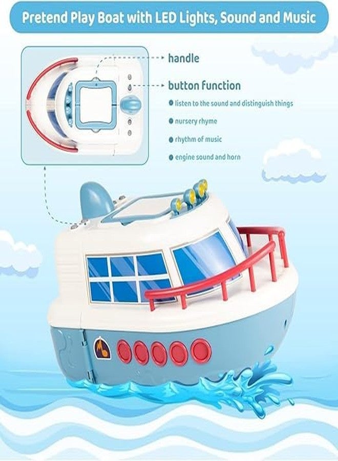 EXOMOON مجموعة لعب قارب بيت الدمى من إكسومون، سفينة ألعاب قابلة للتشكيل للأطفال مع مؤثرات صوتية وأضواء ودمية وإكسسوارات لمسرح الديسكو، ألعاب تمثيلية صغيرة هدية عيد ميلاد للبنات والأولاد من 3 إلى 8 سنوات فما فوق - Image 2